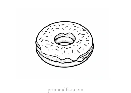 donut Coloring Page Preschool