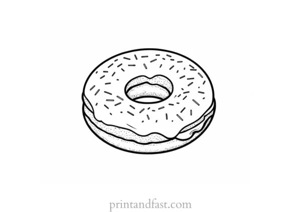 donut Coloring Page Preschool