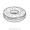 donut Coloring Page Simple