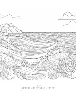 doodle ocean coloring page