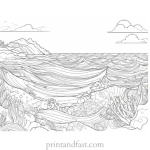 doodle ocean coloring page