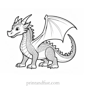 dragon coloring page baby