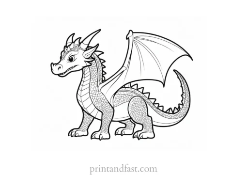 dragon coloring page baby