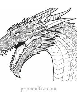 dragon coloring page complex