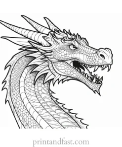 dragon coloring page easy