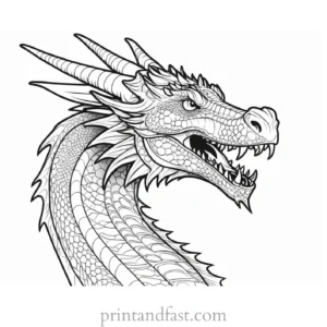 dragon coloring page easy