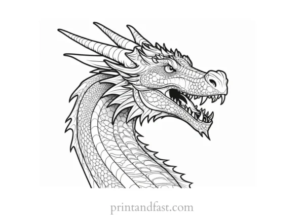 dragon coloring page easy