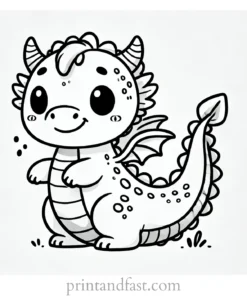 dragon coloring page for kids