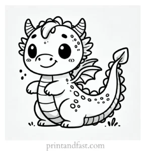 dragon coloring page for kids