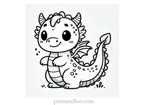 dragon coloring page for kids