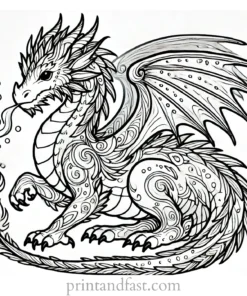 dragon coloring page free