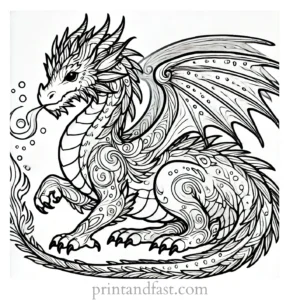 dragon coloring page free