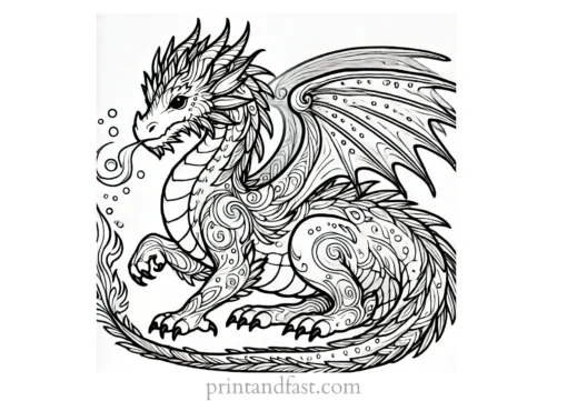 dragon coloring page free