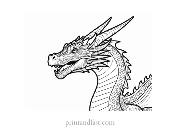 dragon coloring page online