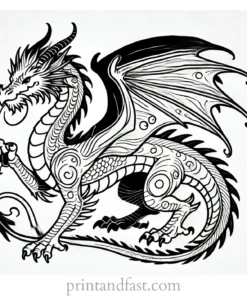 dragon coloring page printable