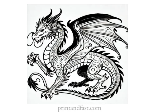 dragon coloring page printable