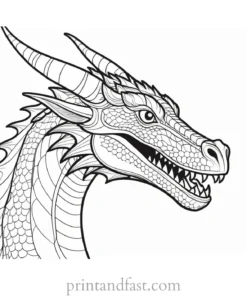 dragon coloring page template