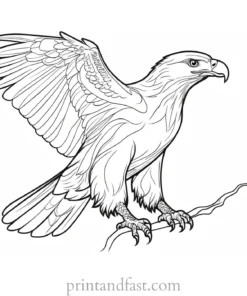 eagle coloring page with prey