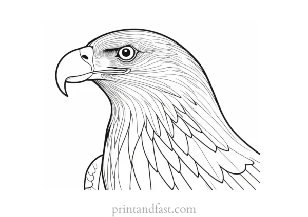 eagle head coloring page