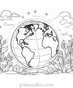 earth day coloring page for classroom