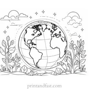 earth day coloring page for classroom