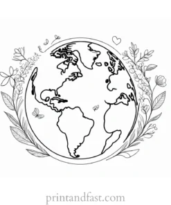 earth day coloring page for elementary