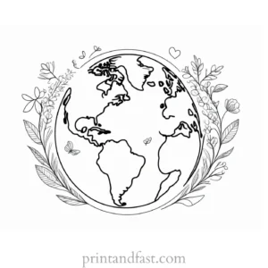 earth day coloring page for elementary