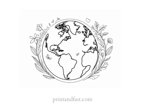 earth day coloring page for elementary