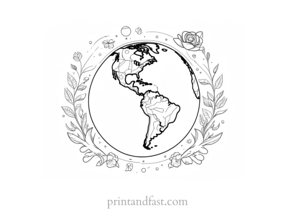 earth day coloring page for environmentalists