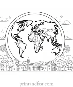 earth day coloring page for high school