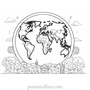 earth day coloring page for high school