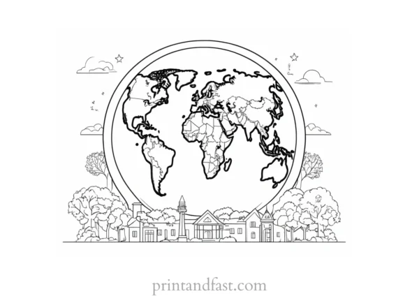 earth day coloring page for high school