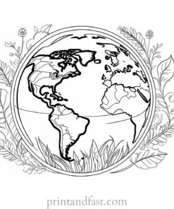 earth day coloring page for homeschool