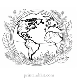 earth day coloring page for homeschool