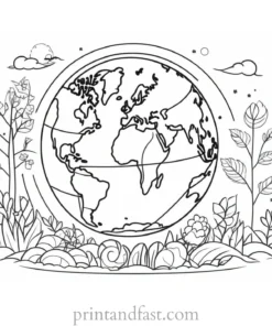 earth day coloring page for kids