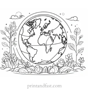 earth day coloring page for kids