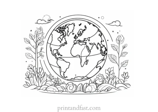 earth day coloring page for kids