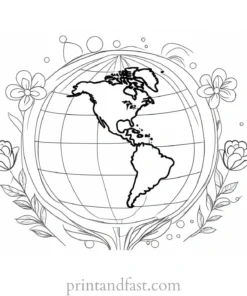 earth day coloring page for kindergarten