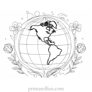 earth day coloring page for kindergarten