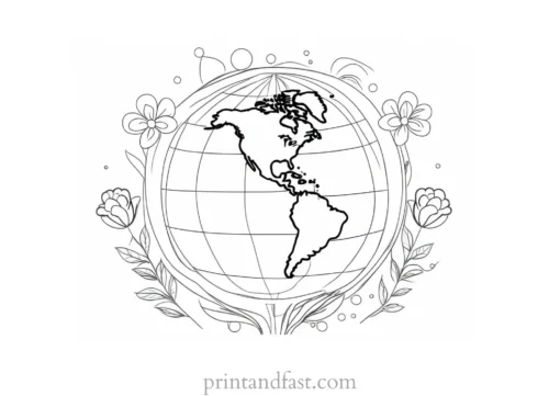 earth day coloring page for kindergarten