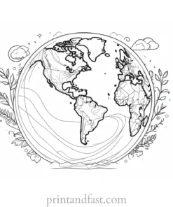 earth day coloring page for middle school