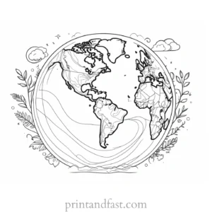 earth day coloring page for middle school