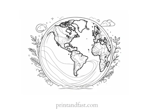 earth day coloring page for middle school