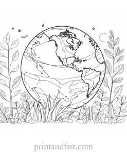 earth day coloring page for nature lovers