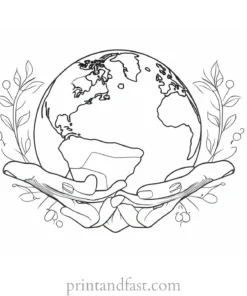 earth day coloring page for school