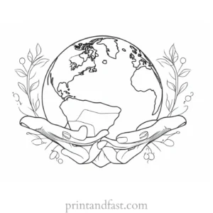 earth day coloring page for school