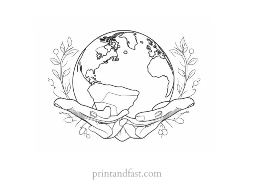 earth day coloring page for school