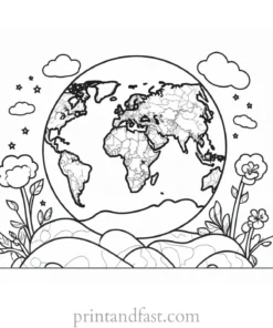 earth day coloring page for toddlers