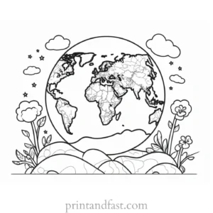 earth day coloring page for toddlers