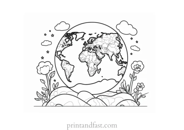 earth day coloring page for toddlers